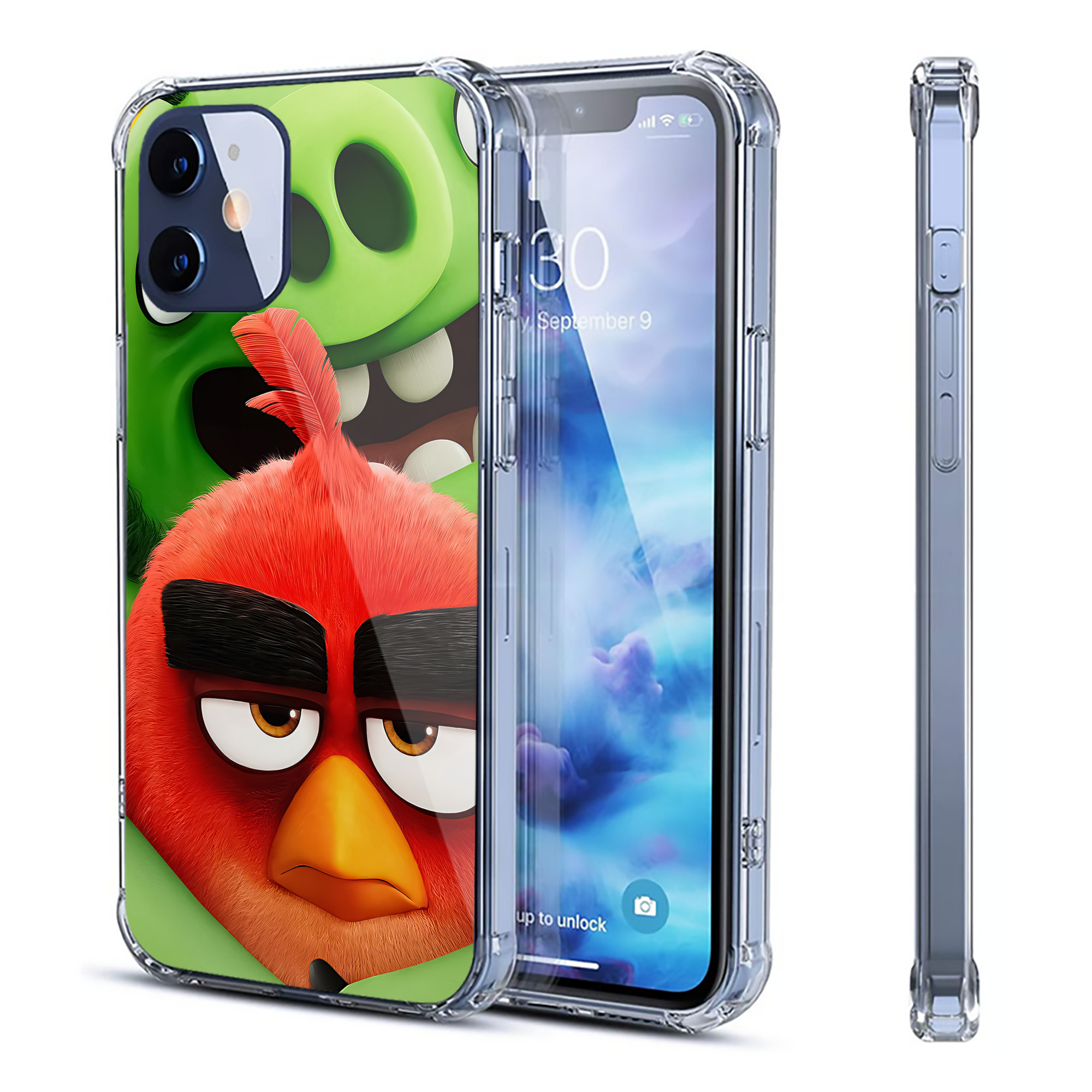（画像用） Angry Birds アングリーバード 【iPhone 12シリーズ対応】透明スマホケース（クリアソフトケース）